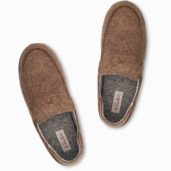 OluKai Women's Nohea Hulu Slippers House Shoes Size 10 $100 in Tan - Picture 1 of 12
